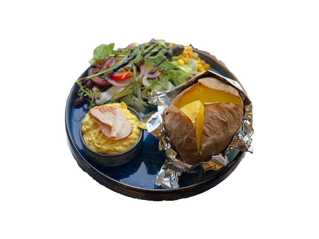 Bakad potatis kyckling curry röra