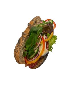 Baguette m. salami/brie grönsaker