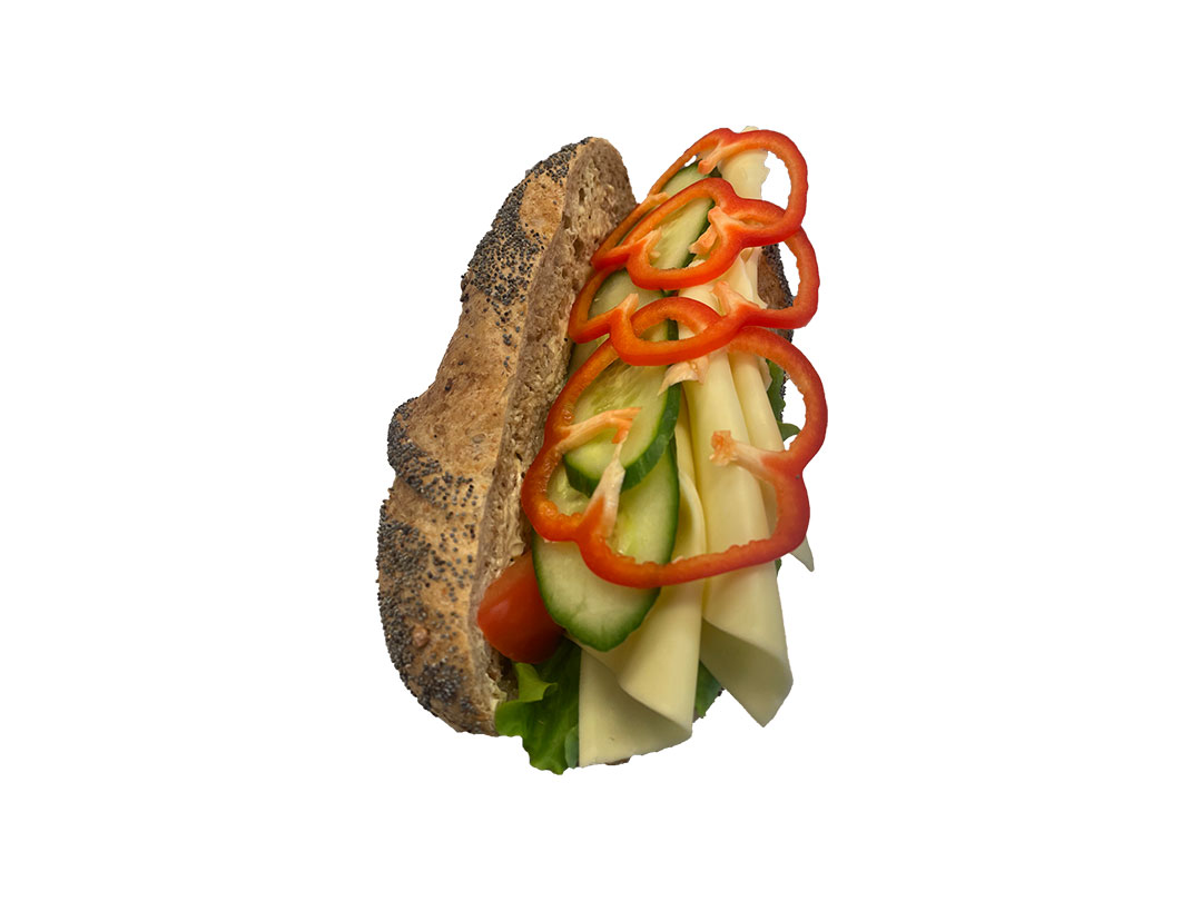 Baguette ost grönsaker